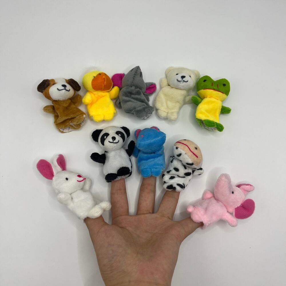 10 PCS Finger Puppets Set Mini Stuffed Animals Finger Puppet for Storytelling - Picture 2 of 5